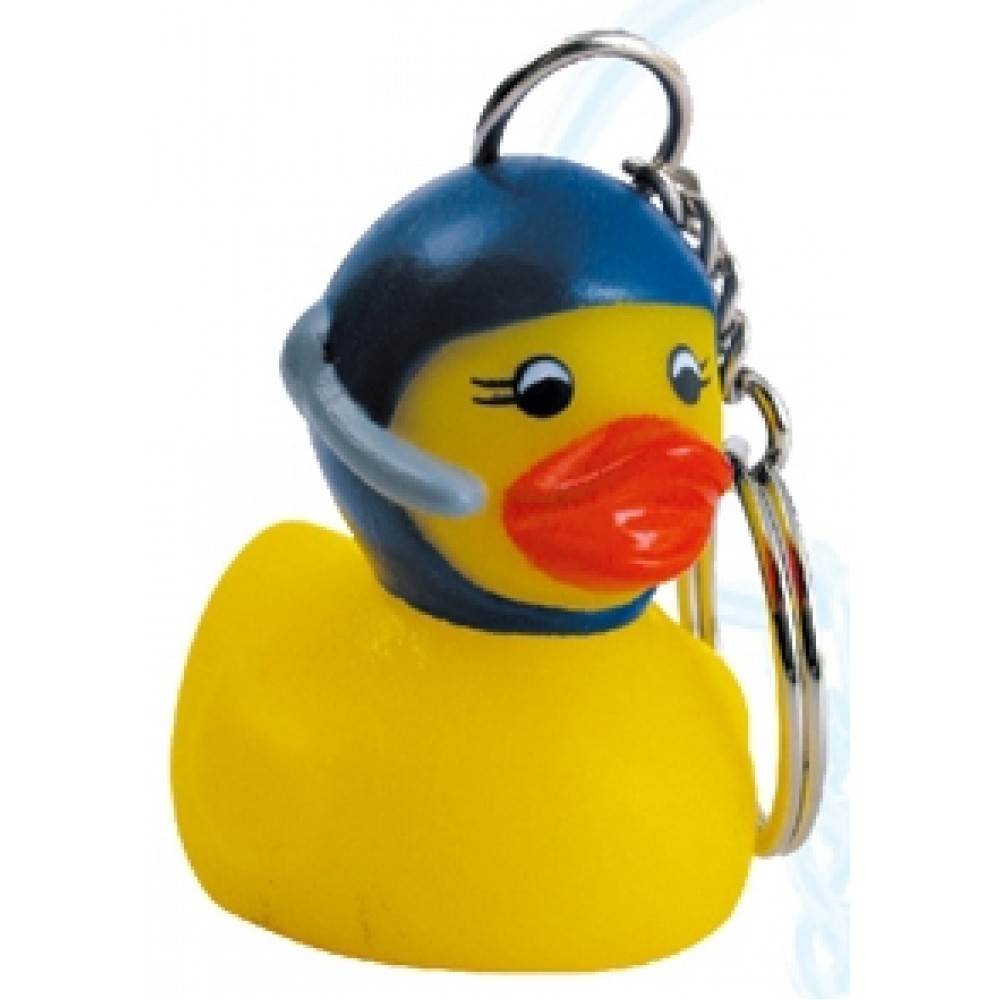 Rubber Pilot Duck Key Chain© Custom Imprinted Rubber Pilot Duck Key Chain© Custom Imprinted