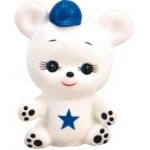 Rubber White Bear with Logo