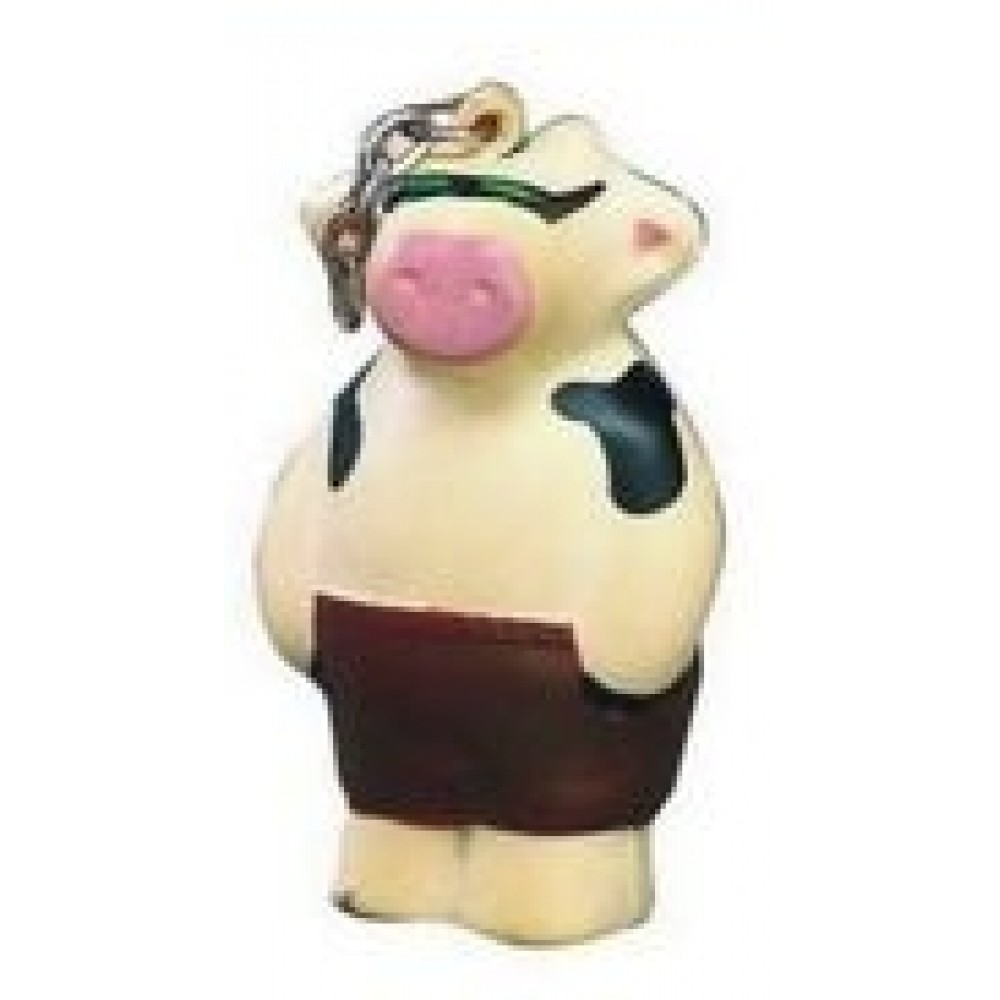 Keychain Series Cool Cow Stress Reliever with Logo