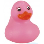 Rubber Spring Time Pink DuckÂ© Toy with Logo
