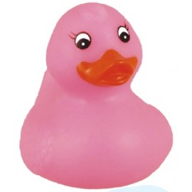 Rubber Spring Time Pink DuckÂ© Toy with Logo