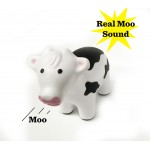 Personalized Black & White Cow Stress Reliever