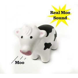 Personalized Black & White Cow Stress Reliever