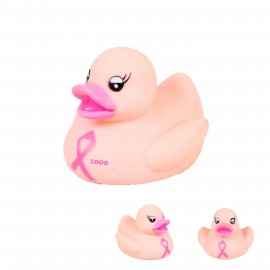 Pink Ribbon Rubber Duck (direct import) with Logo