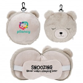 Custom Comfort Pals Bear 2-in-1 Pillow Sleep Mask