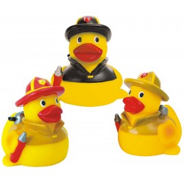 Personalized Rubber Fire Fighter DuckÂ© Toy