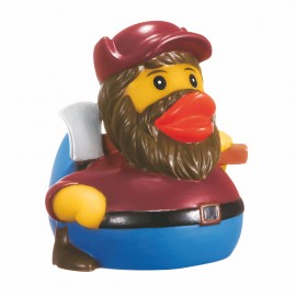 Rubber Lumber Jack Duck© Toy with Logo  Rubber Lumber Jack Duck© Toy with Logo