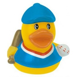 Mini Rubber Baseball Duck© with Logo  Mini Rubber Baseball Duck© with Logo