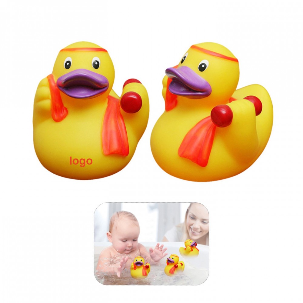 Custom Rubber Duck with Dumbbell