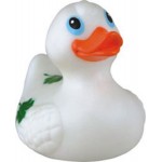 Rubber St. Patrick's Day DuckÂ© Toy with Logo