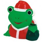 Mini Rubber Santa Claus FrogÂ© with Logo