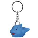 Logo Branded Rubber Dolphin Key Chain