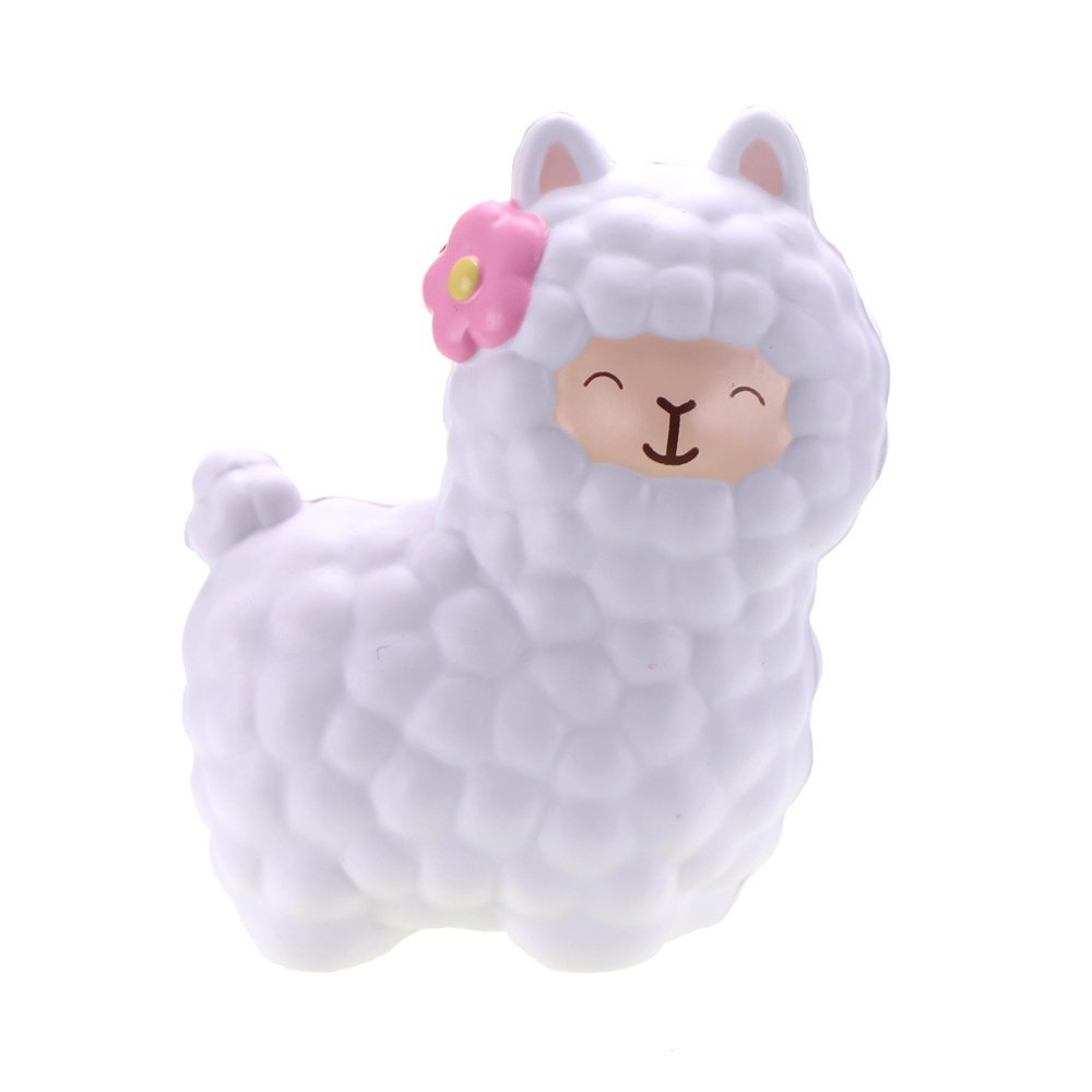 Logo Branded Slow Rising Scented White Alpaca Squishy