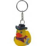 Rubber Rodeo Duck Key ChainÂ© Custom Printed