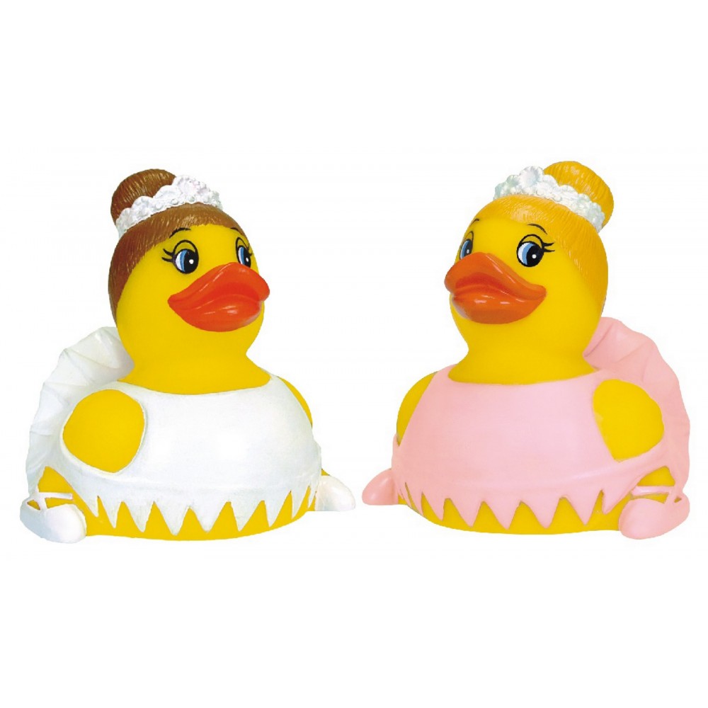 Rubber Ballerina DuckÂ© Toy with Logo