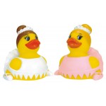 Rubber Ballerina DuckÂ© Toy with Logo