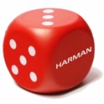 Red Dice Stress Reliever Custom Printed