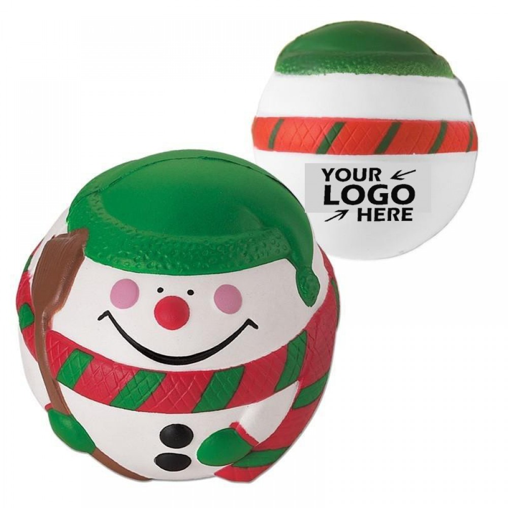 Santa Claus/Snowman Ball Stress Reliever with Logo