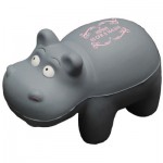 Logo Branded Gray Hippo Stress Reliever