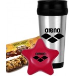 Red Star Stress Ball w/Travel Tumbler Gift Set Custom Imprinted