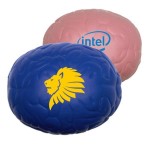 Customized Brain Stress Ball w/ Custom Logo Textured PU Stress Reliever