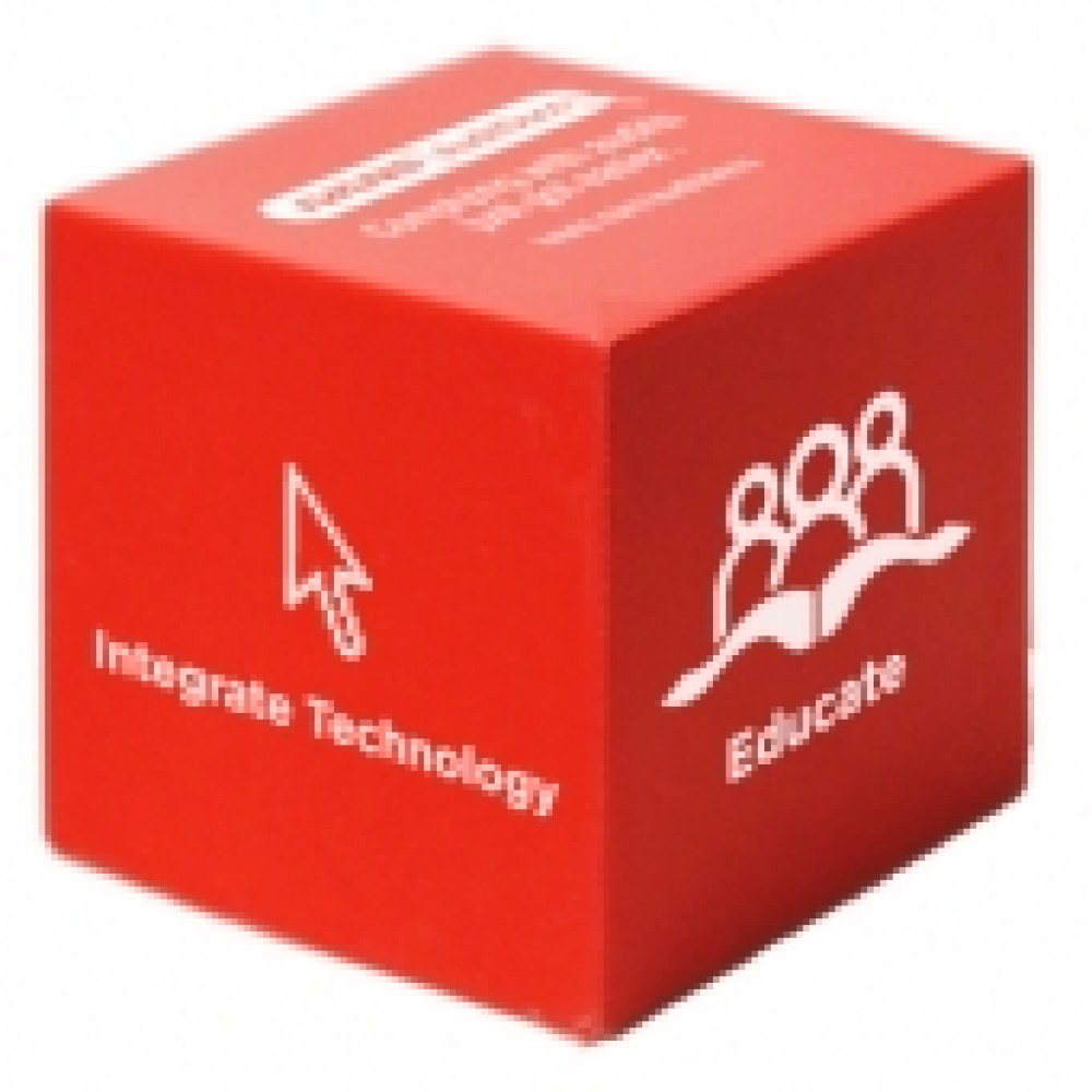 Red Cube Stress Reliever Toy Logo Branded Red Cube Stress Reliever Toy Logo Branded