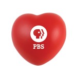 Custom Printed Heart Shaped Soft Stress Ball- 2 1/2" diameter