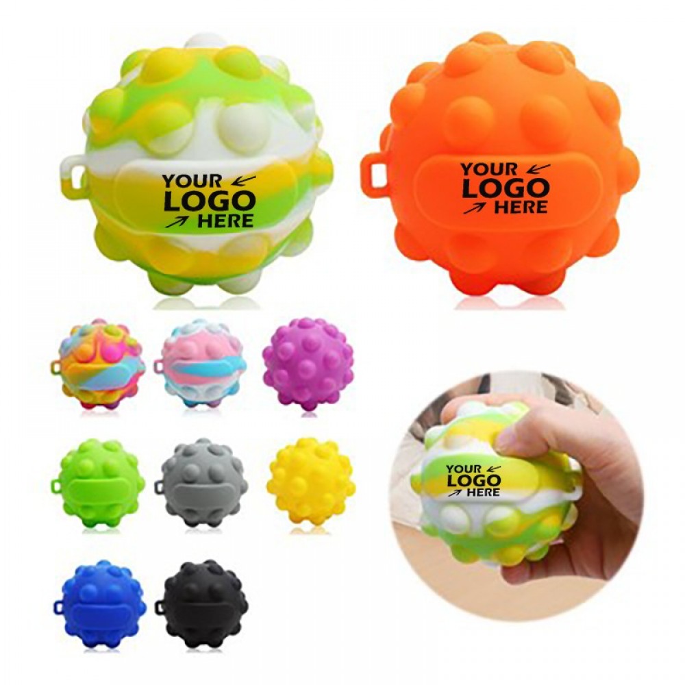 Custom 3D Silicone Fidget Pop Ball