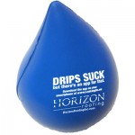 Logo Branded Blue Droplet Stress Reliever