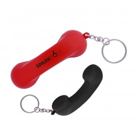 Telephone Receiver Stress Reliever Key Chain with Logo  Telephone Receiver Stress Reliever Key Chain with Logo