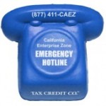 Blue Phone Stress Reliever Custom Imprinted