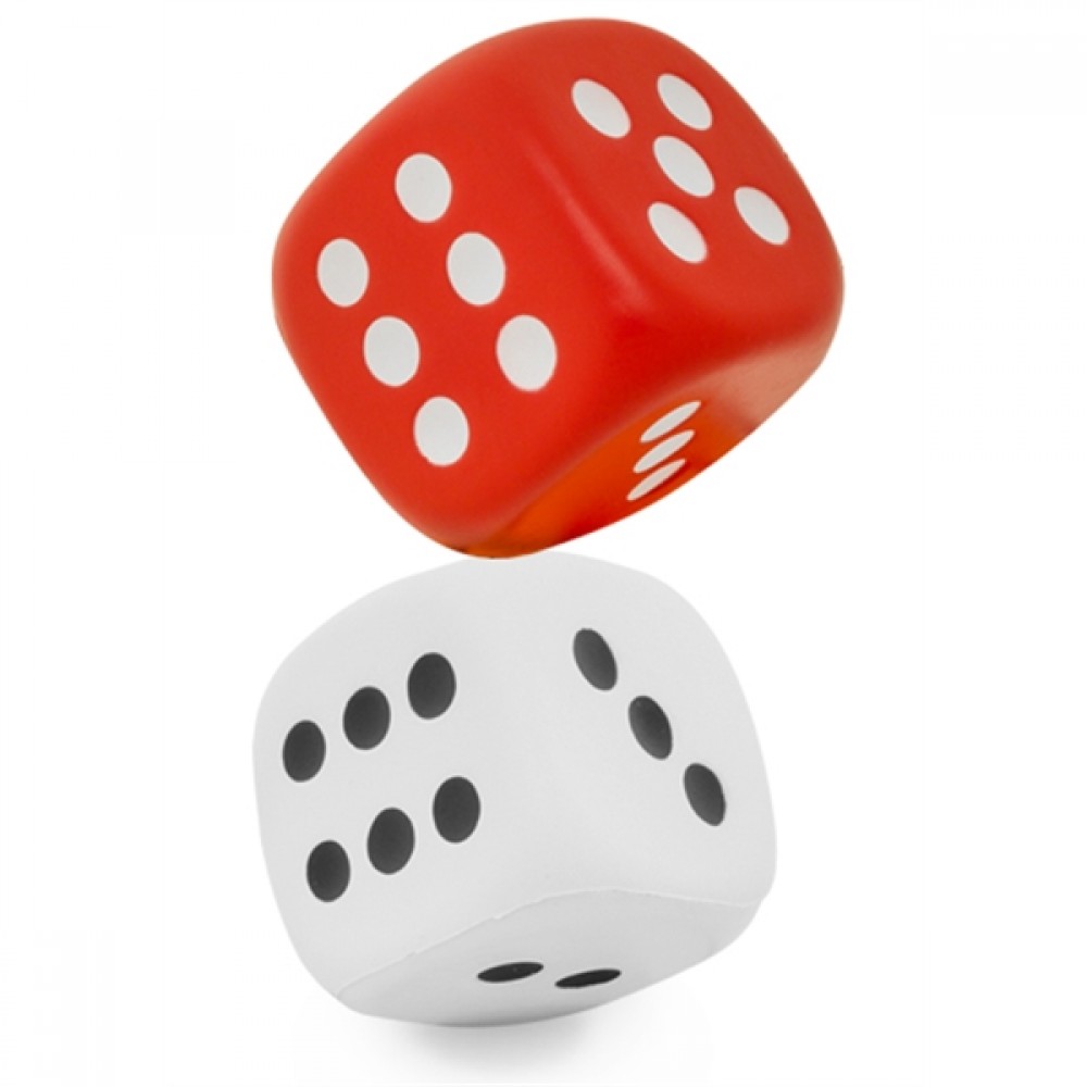 Dice Shaped Stress Balls with Logo