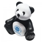 Custom Imprinted Black & White Panda Stress Reliever