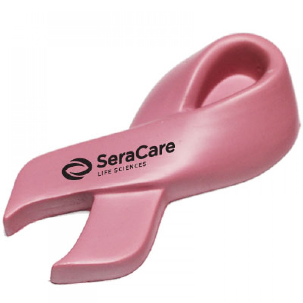 Pink Ribbon Stress Reliever Custom Imprinted Pink Ribbon Stress Reliever Custom Imprinted