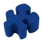 Puzzle Stress Reliever Blue Custom Imprinted