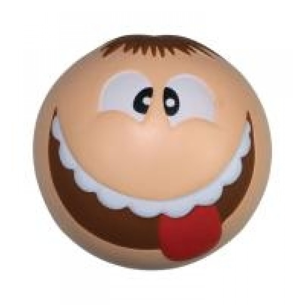 Funny Face w/Tongue Round Ball Stress Reliever with Logo