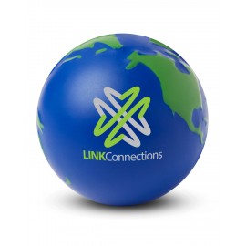 Globe Earth Shape Stress Ball with Logo  Globe Earth Shape Stress Ball with Logo