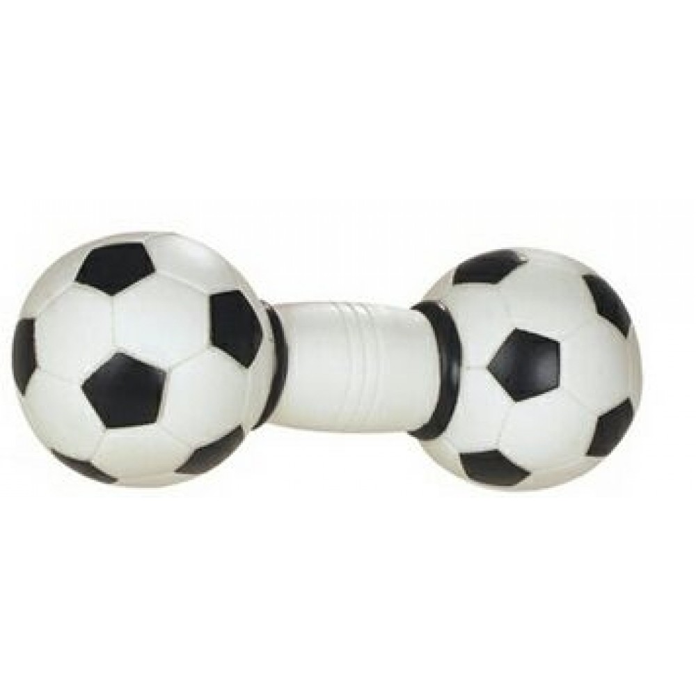 Rubber Soccer Ball Dumbbell Dog Toy Logo Branded Rubber Soccer Ball Dumbbell Dog Toy Logo Branded