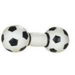 Rubber Soccer Ball Dumbbell Dog Toy Logo Branded