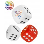 Dice Shaped Stress Balls Full Color with Logo