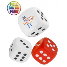 Personalized 2.75 inch - Dice Shaped Stress Balls Reliever with Full--Color Logo  Personalized 2.75 inch - Dice Shaped Stress Balls Reliever with Full--Color Logo