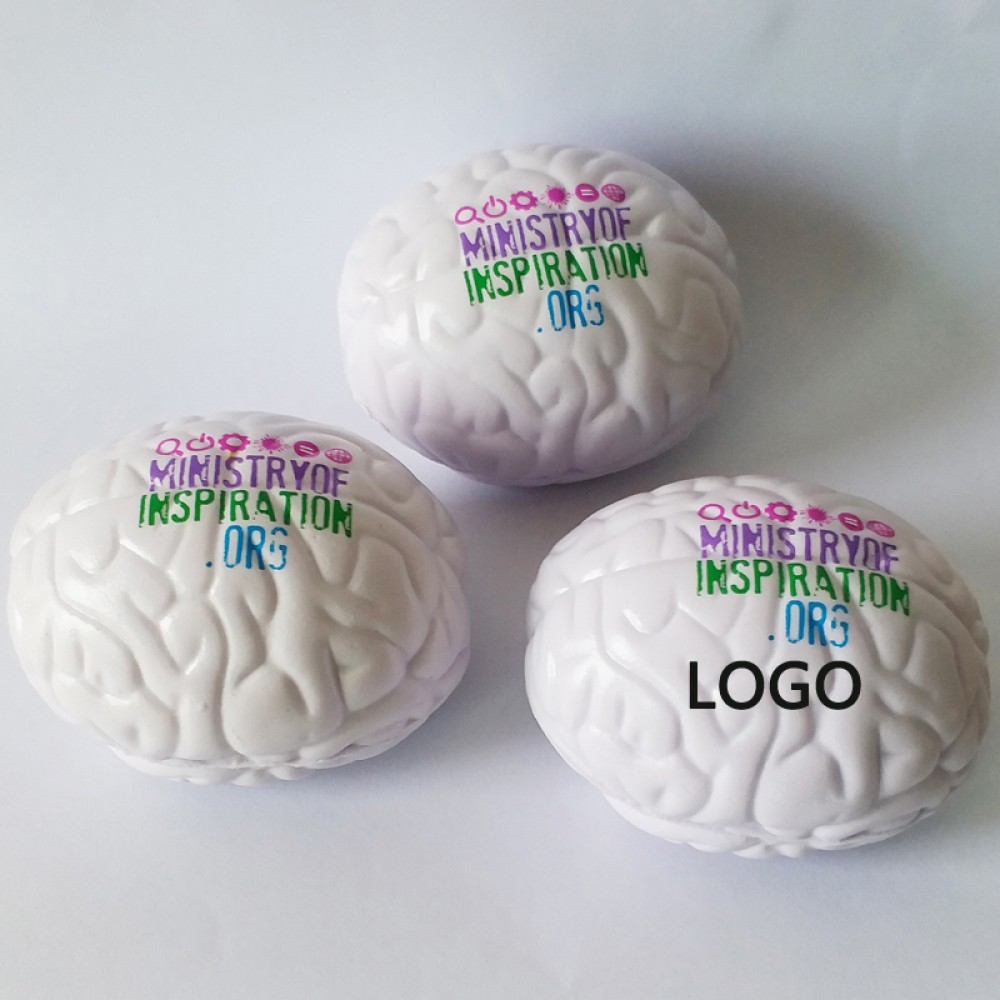 Custom Simulate Brain Stress Reliever Ball (2.8"x2.2"x1.77") with Logo