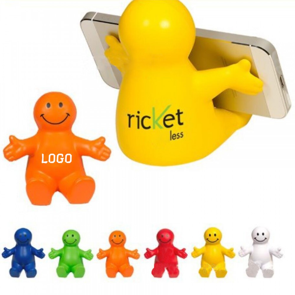Smile Stress Reliever Phone Stand with Logo