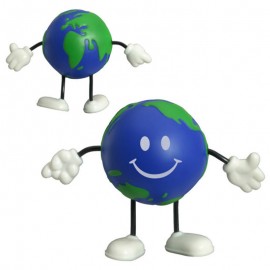 Custom PU Foam Earthball Stress Reliever Figurine with Logo  Custom PU Foam Earthball Stress Reliever Figurine with Logo