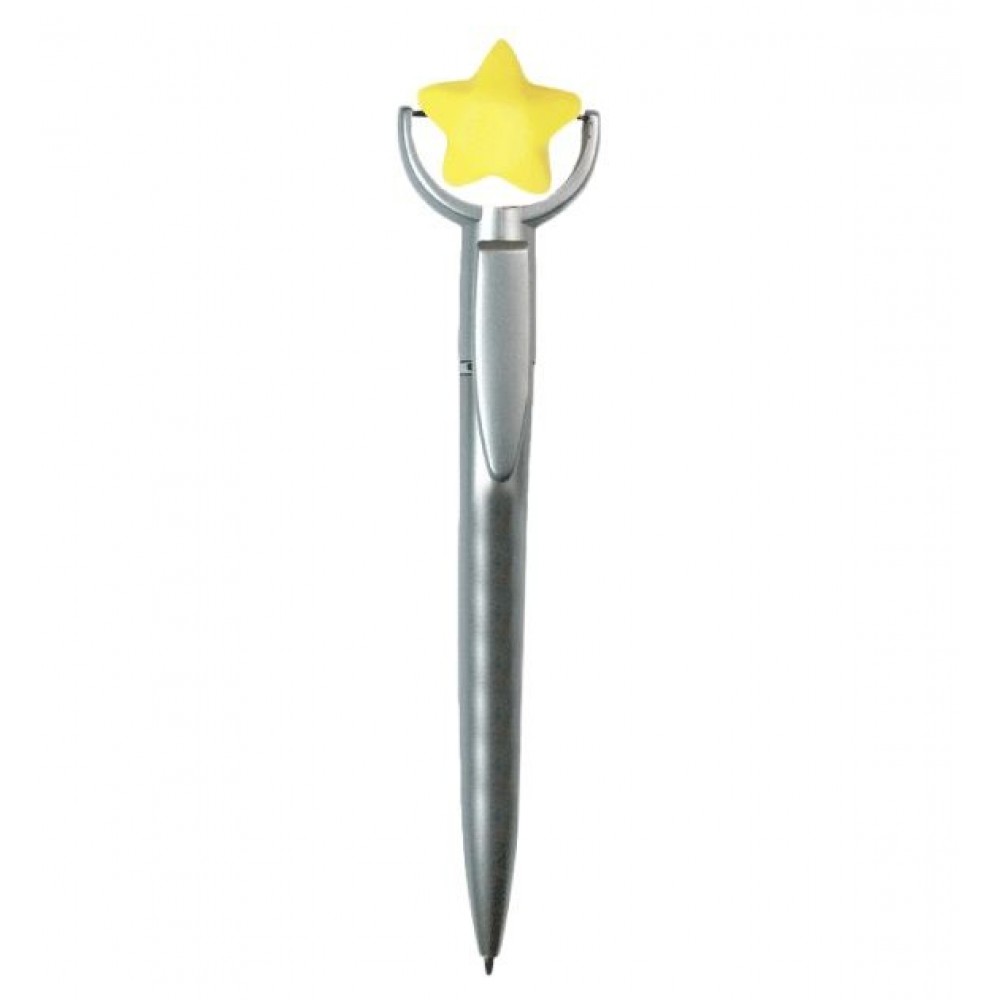 Custom Star Specialty Pen w/Squeeze Topper Custom Star Specialty Pen w/Squeeze Topper