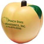 Custom Printed Peach Stress Reliever