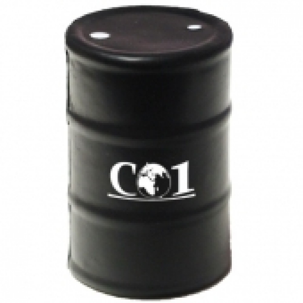 Logo Branded Black Oil Drum Stress Reliever Logo Branded Black Oil Drum Stress Reliever