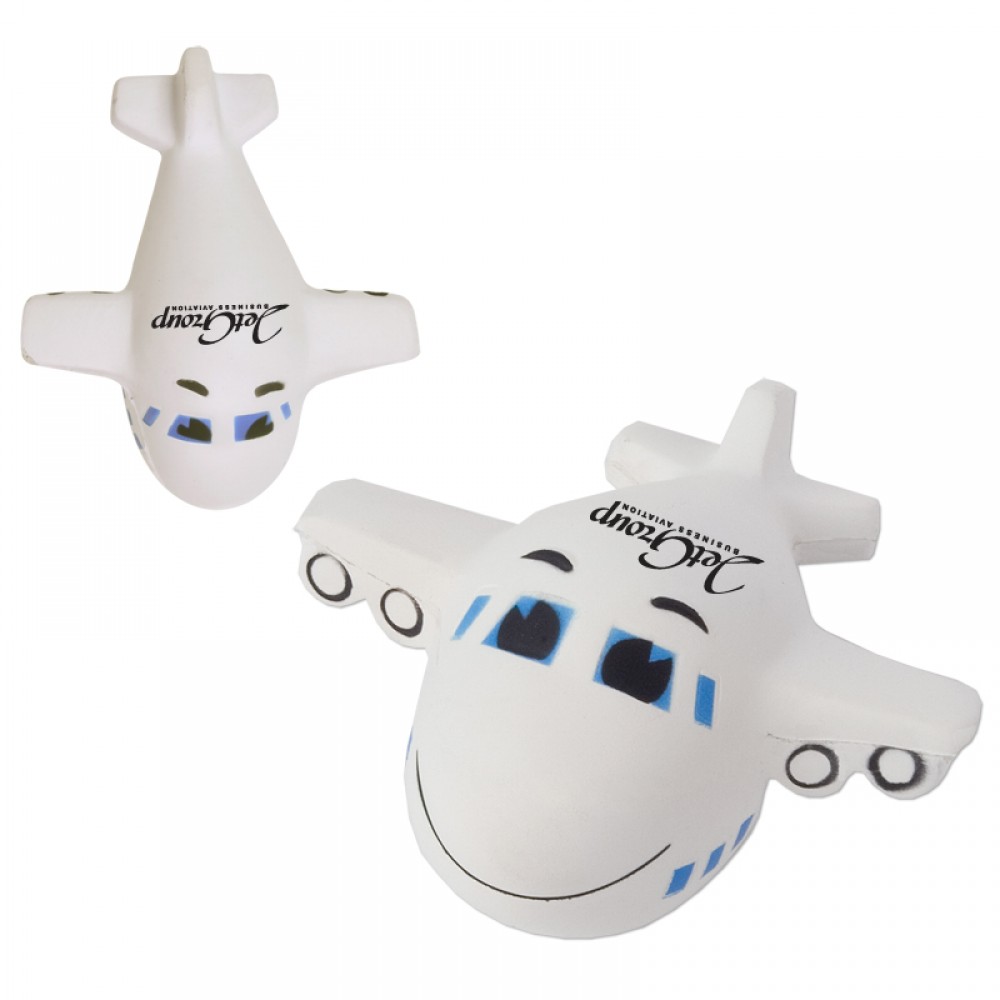 Logo Branded Smiley Airplane Stress Reliever Logo Branded Smiley Airplane Stress Reliever