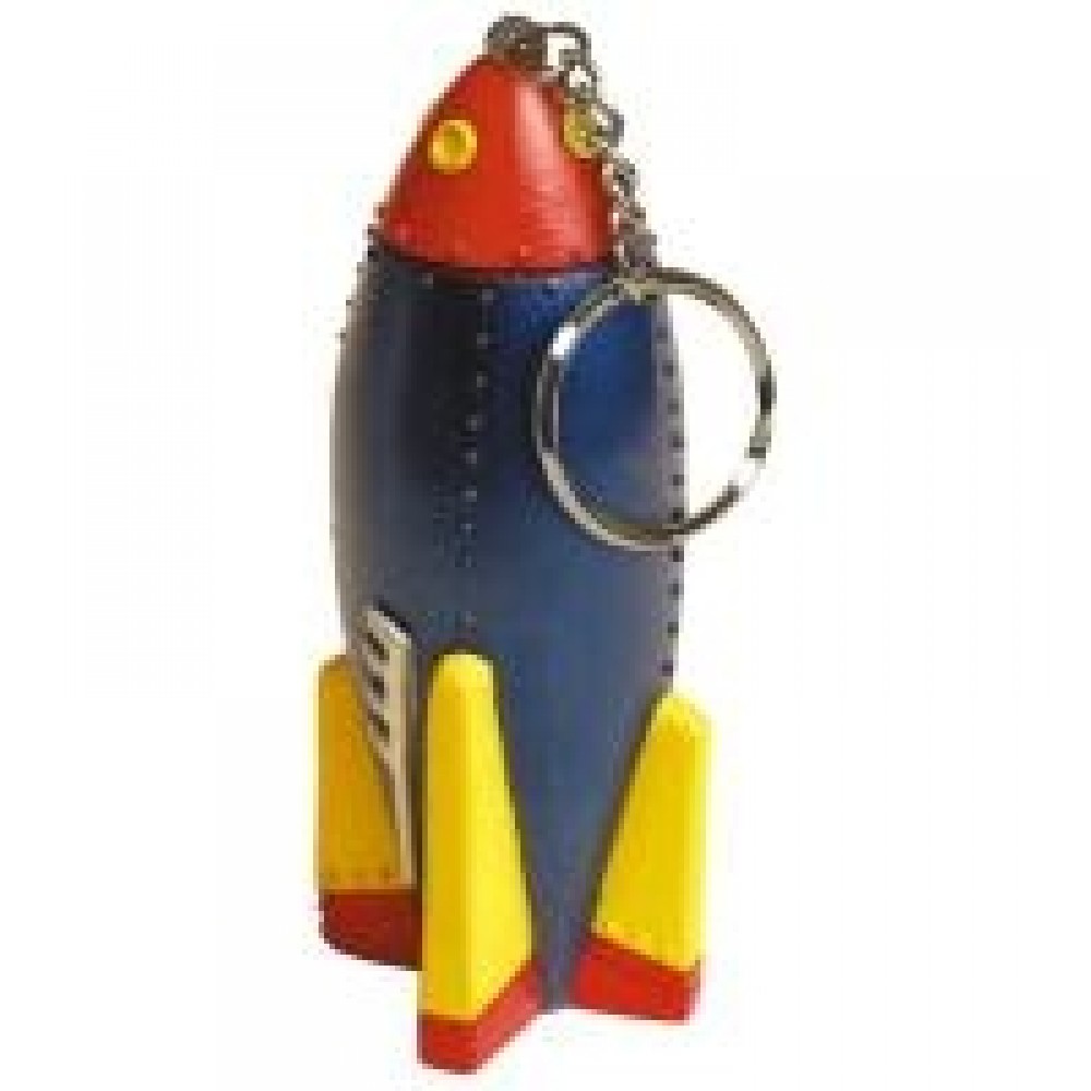 Multicolor Rocket Stress Reliever/Keyring with Logo