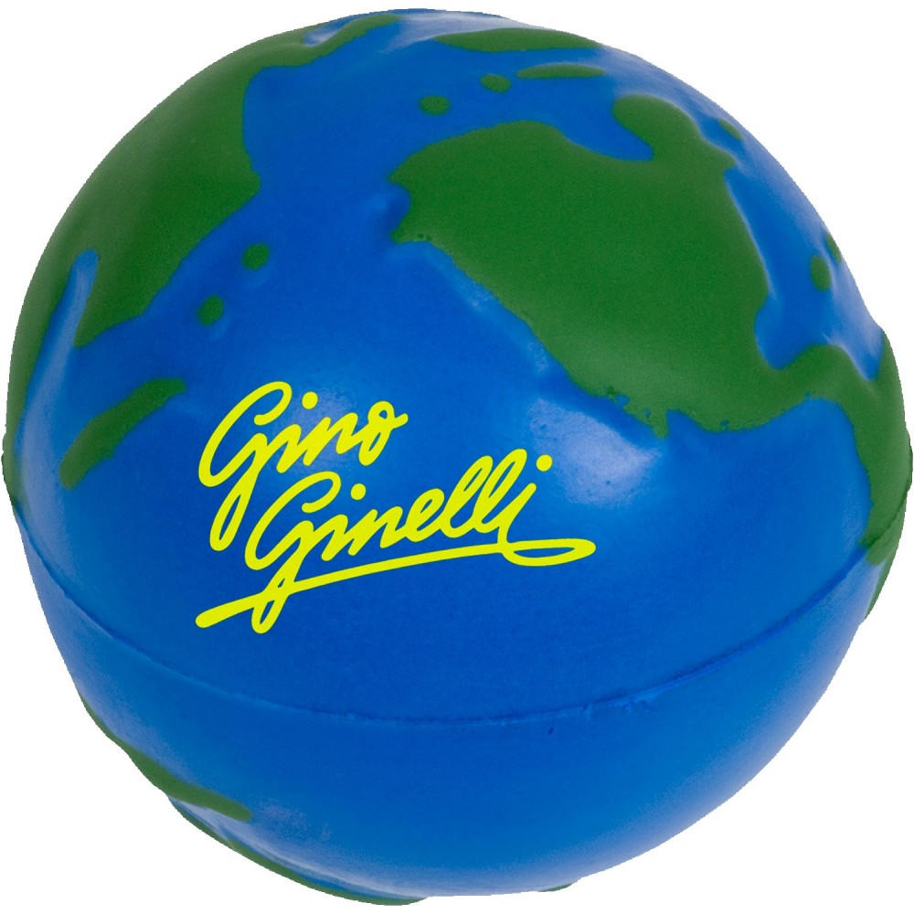 Logo Branded Earth Globe Stress Ball (2 1/2") Logo Branded Earth Globe Stress Ball (2 1/2")